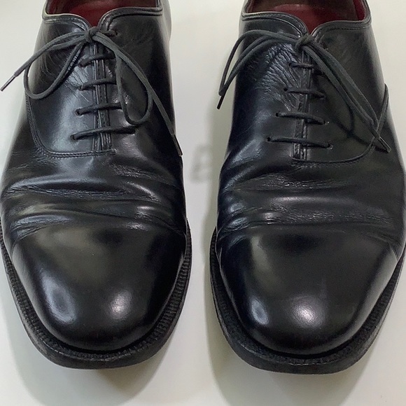 Salvatore Ferragamo black Italian leather lace up Oxfords size 9.5 D EUC - Picture 13 of 16